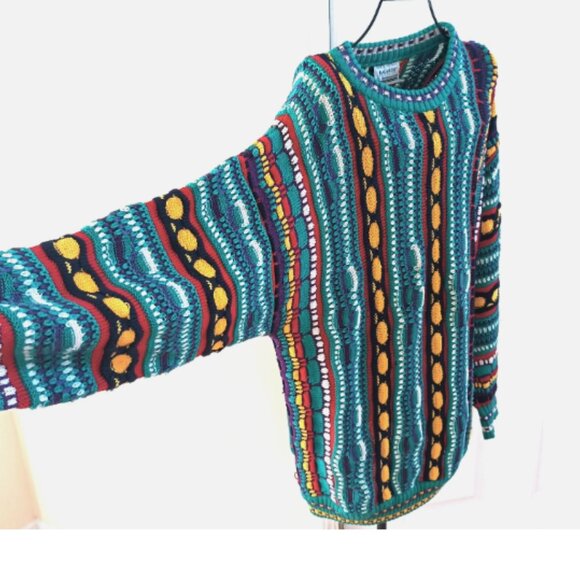 Vintage Kalaroo Made in Australia Mercerized Cotton Mens sz XL Coogi Sweater 90s - Picture 4 of 15